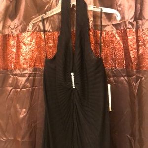 Beautiful elegant long black wedding dress! New!!